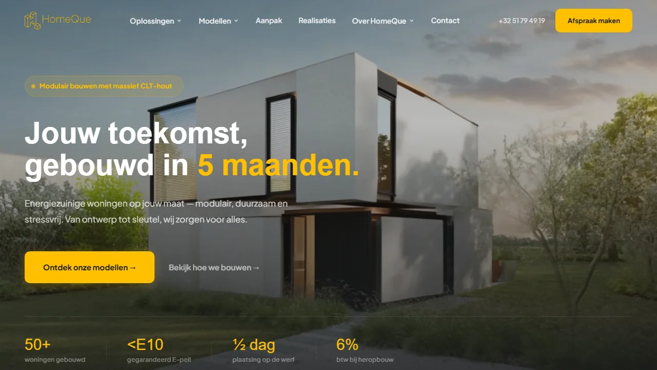 Homeque redesign preview