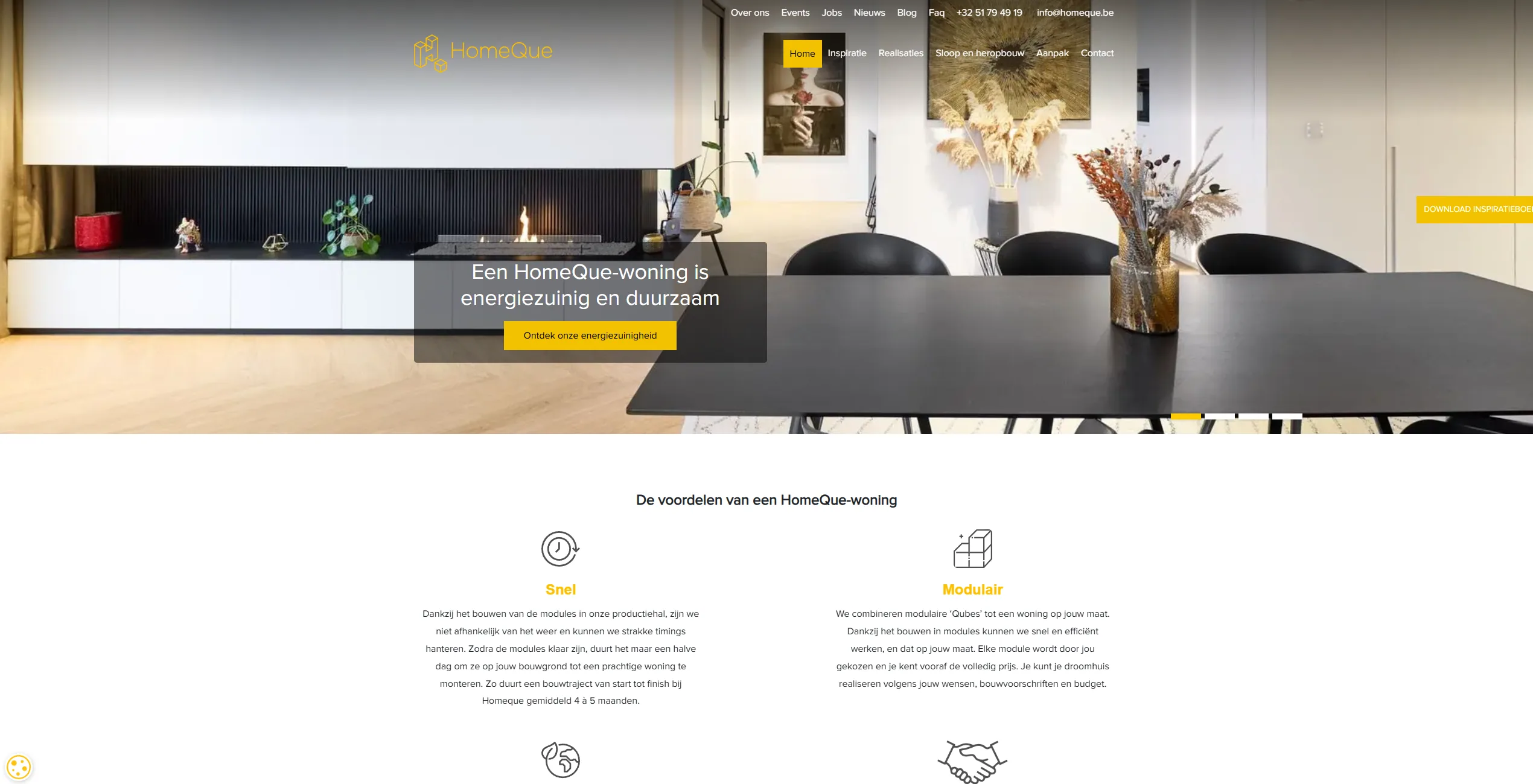 homeque.be: oude website