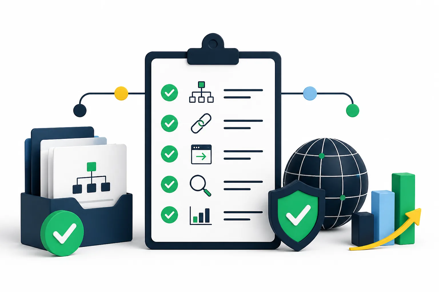 Wat moet er vóór de livegang klaarstaan?: visueel stappenplan bij Technische SEO bij een websitemigratie: checklist vóór en na de lancering