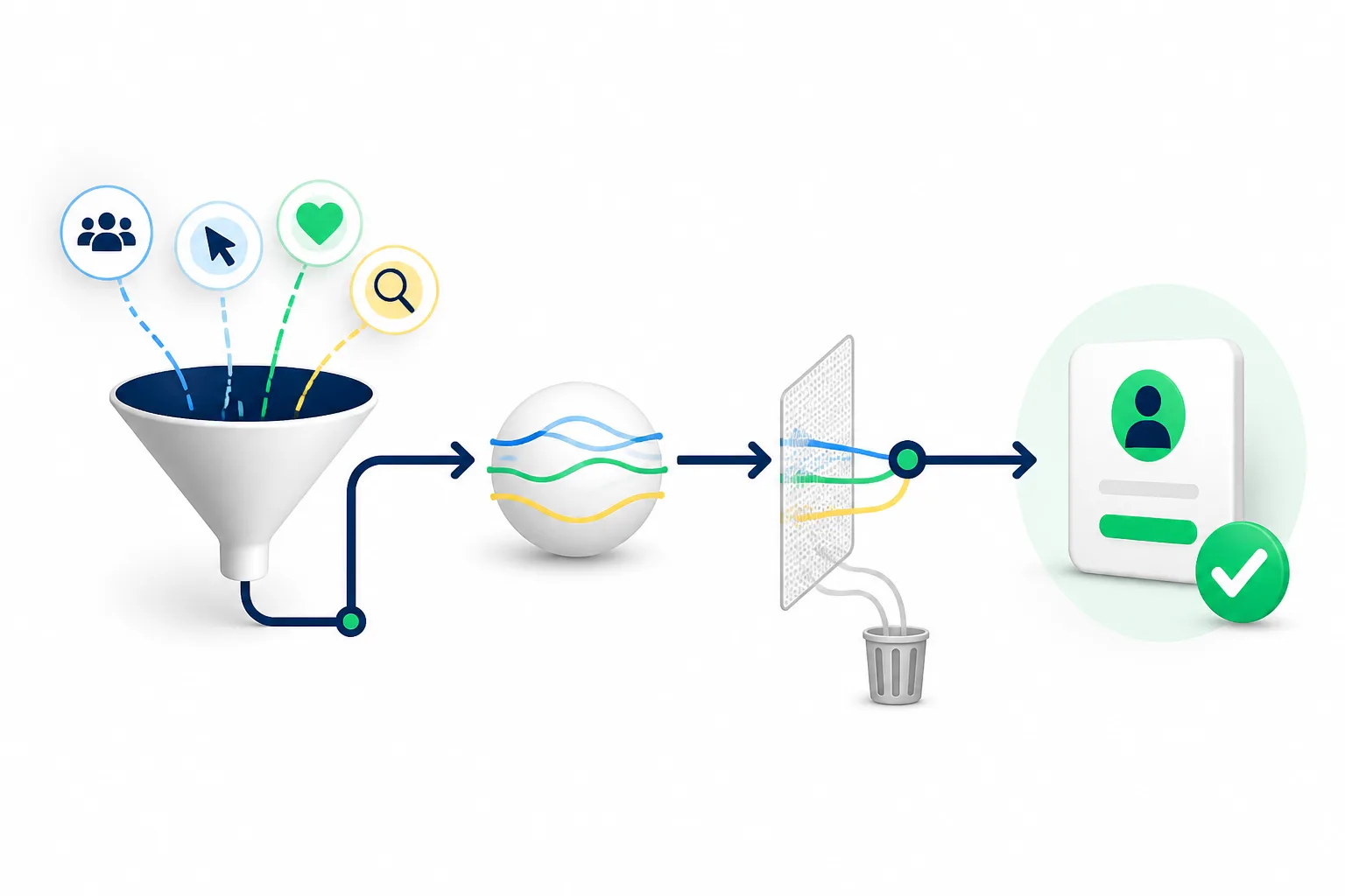 Waarom websiteconversies meten voor leadgeneratie meer vraagt dan een formulier tellen: visueel stappenplan bij Websiteconversies meten: welke acties voorspellen echte leads